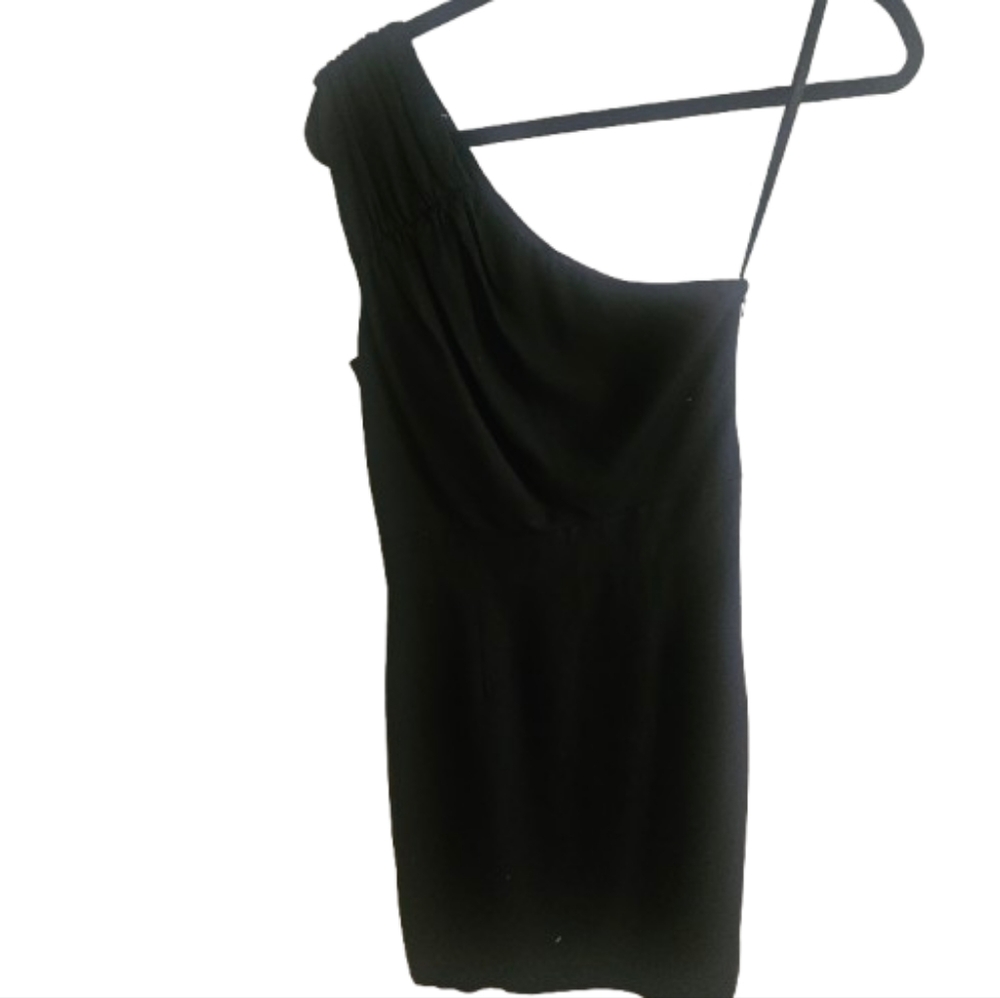 Banana Republic Black Asymmetrical One-Shoulder Cocktail Dress - Picture 3 of 9